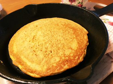 糖質オフ 大豆粉+ふすま粉のパンケーキの写真