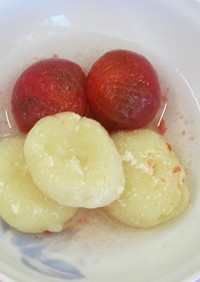 ミニトマトと白玉のコンポート