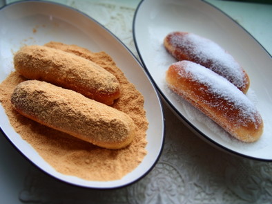 スペルト小麦の揚げパン/きな粉・シュガーの写真