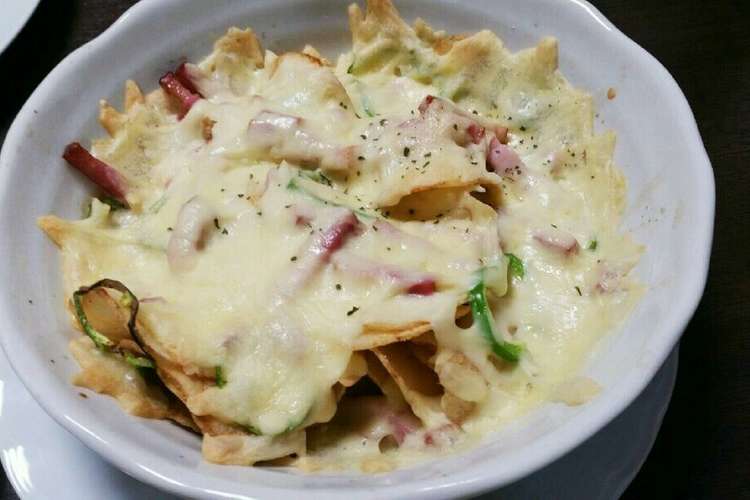 ポテトチップスでピザ風 レシピ 作り方 By 海家庭のママ クックパッド 簡単おいしいみんなのレシピが361万品