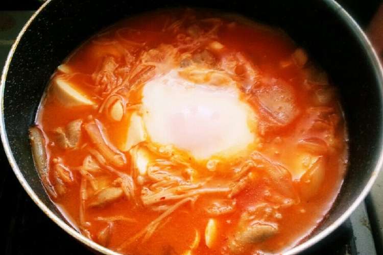 ダイエットにも チゲ風豆腐スープ レシピ 作り方 By 昔ながらの若鶏唐揚げ クックパッド