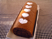 チョコレートロールケーキの画像