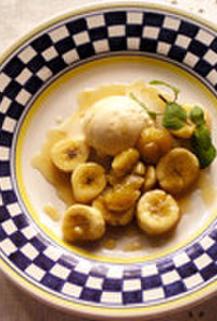 バナナのキャラメルソース