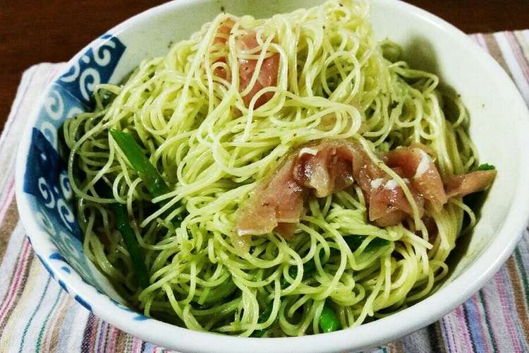 春のジェノベーゼ カッペリーニ レシピ 作り方 By Yunaの空 クックパッド 簡単おいしいみんなのレシピが352万品