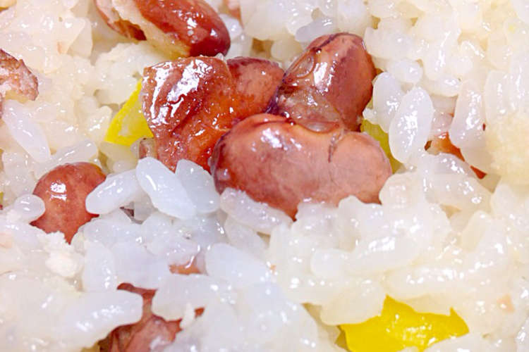 金時豆のほんのり甘いお赤飯 レシピ 作り方 By さくらんぼ0522 クックパッド 簡単おいしいみんなのレシピが355万品