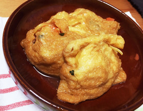 お母さんの味♡野菜の油揚げの巾着