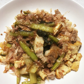 御飯がすすむ☆豚バラと野沢菜の炒め物