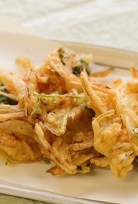 お酢でサクッと！桜えびと春野菜のかき揚げ