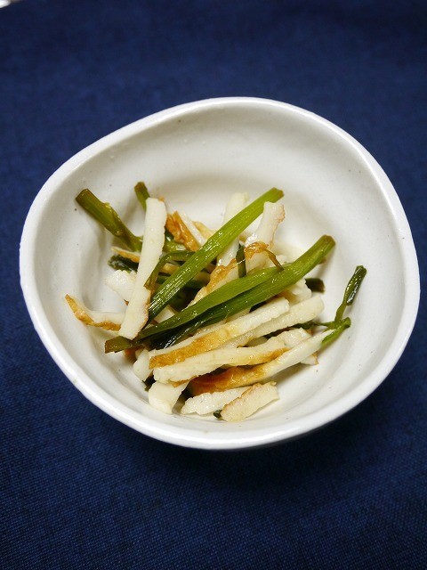 レンジで簡単！ニラ(茎)の甘酢生姜煮の画像