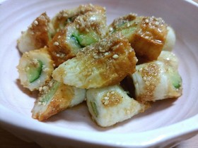 ぱぱっと簡単!きゅうり竹輪のごま和え