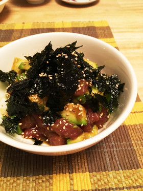 簡単!マグロアボガドのユッケ