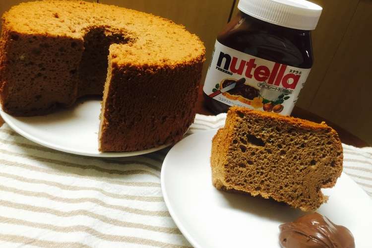 ヌテラ活用 チョコレートシフォンケーキ レシピ 作り方 By Tsyutsymam クックパッド 簡単おいしいみんなのレシピが360万品