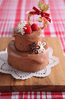 ベリーのクリスマスチョコケーキの画像
