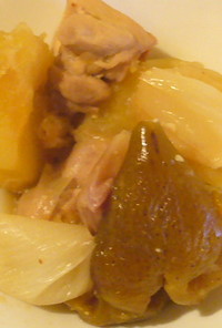 トロロン♪ジャガイモと鶏のイチジク煮