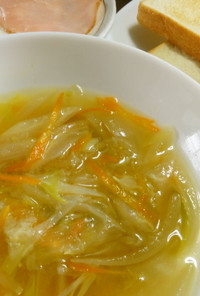 キャベツの芯も使った野菜スープ