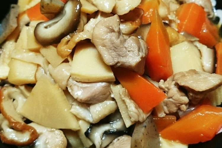 煮物鶏肉人参椎茸 ۳ D ۳旨ｯ レシピ 作り方 By 肉食mama クックパッド