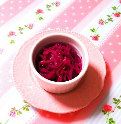 低糖質レシピ☆紫キャベツのザワークラウトの写真
