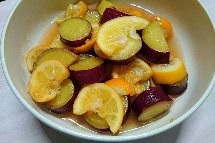 国産レモンとさつまいものはちみつ煮 レシピ 作り方 By はまみお クックパッド 簡単おいしいみんなのレシピが357万品