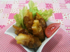 肉巻きポテト☆安い!簡単!!甘辛だれ