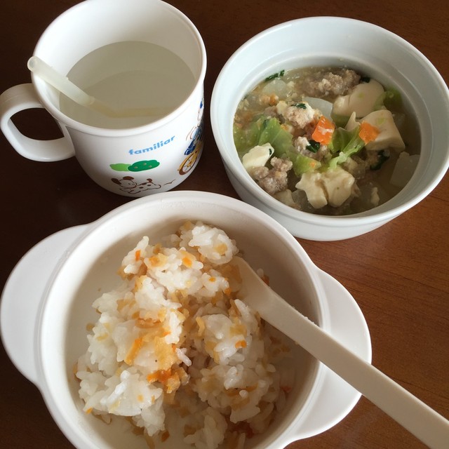 離乳食後期 10か月 混ぜご飯とスープ レシピ 作り方 By Maayo クックパッド 簡単おいしいみんなのレシピが360万品