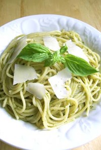 Pestoでスパゲティーニ＊M-Mom風