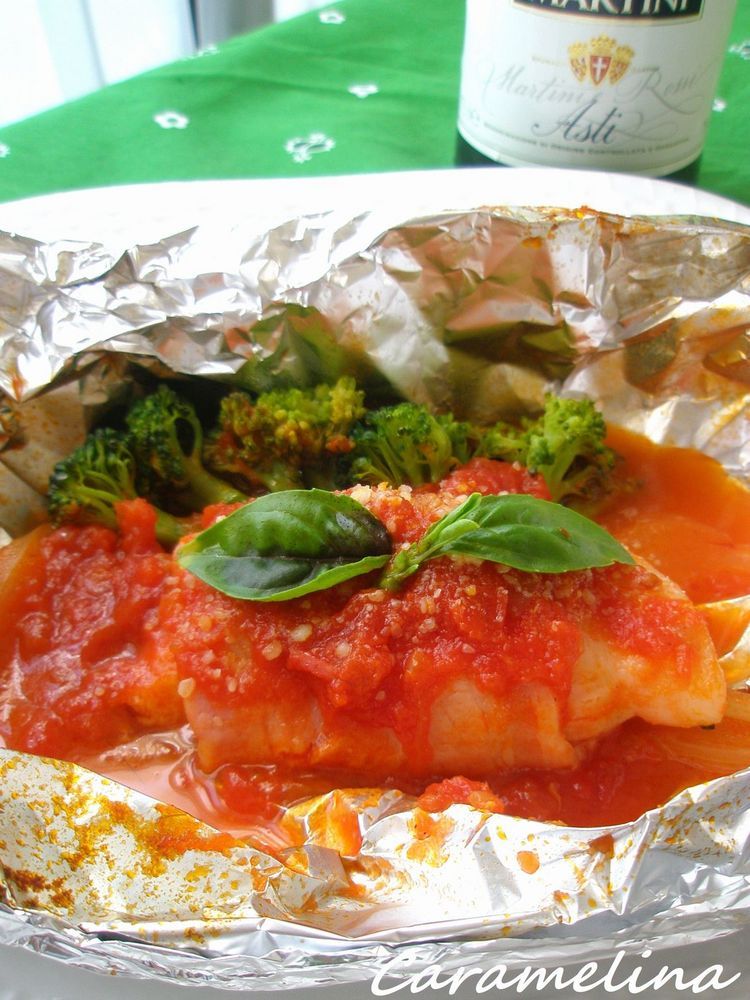 地中海風白身魚のトマトソース☆ホイル焼きの画像