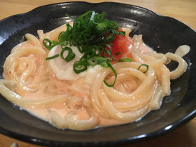 明太クリームうどん