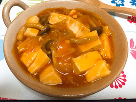 えびちりソースで★野菜たっぷり麻婆豆腐