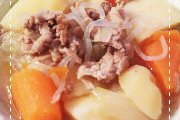 レンジ時短で簡単 塩肉じゃが レシピ 作り方 By けいこ317 クックパッド 簡単おいしいみんなのレシピが368万品