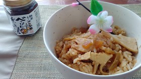 たけのこ&奈良漬手抜き込みご飯