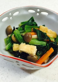 簡単 時短 小松菜とあげの煮物