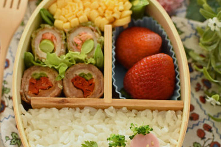 キャラ弁 魚肉ソーセージのイチゴ弁当 レシピ 作り方 By みほちんｗｗ クックパッド 簡単おいしいみんなのレシピが357万品