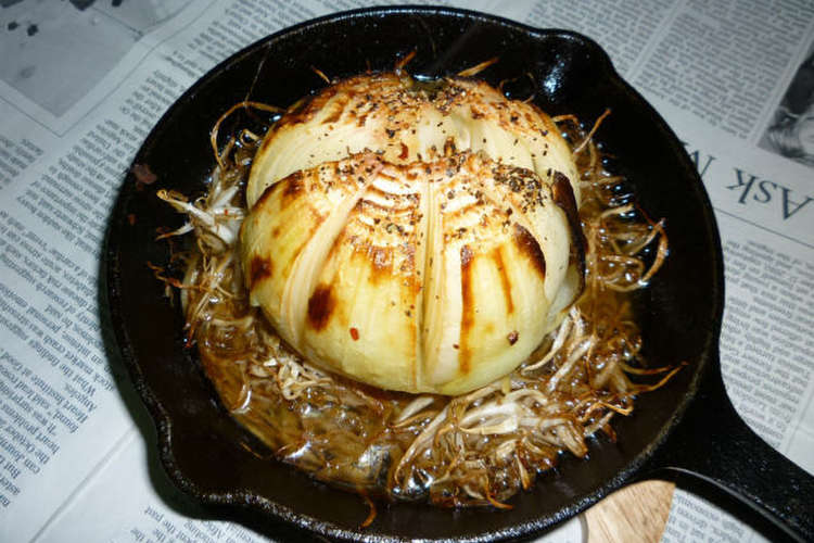ニトスキで玉ねぎの丸ごとステーキ 改 レシピ 作り方 By Aranjuez5 クックパッド