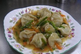 冷凍水餃子をつかった中華風あんかけ