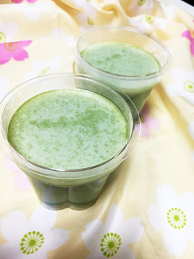 栄養たっぷり!妊娠中にも!牛乳青汁プリン