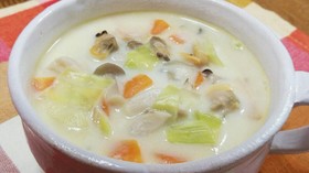 あさりと野菜たっぷり♡クラムチャウダー♪