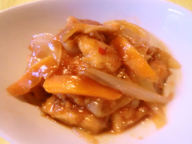 ♪副菜♪鶏むねと野菜ヘルシー簡単・酢豚風