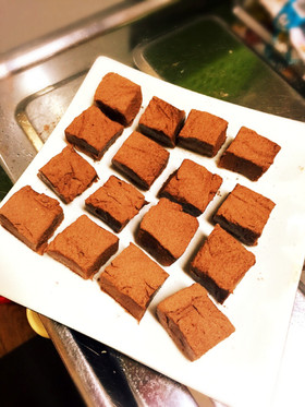 とろうま♡切り分けやすい簡単生チョコ