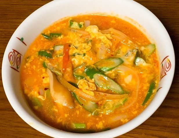 おいしいキムチの漬け汁救済☆チゲ風スープの画像