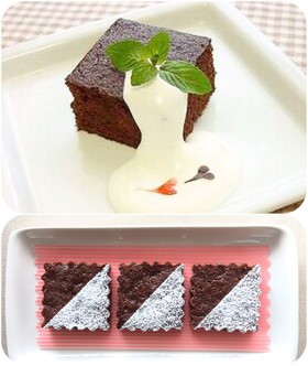板チョコ3枚ブラウニー。