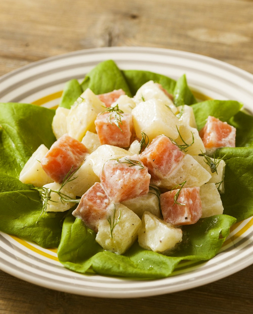 黒サーモンサラダのレシピ