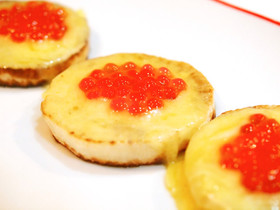 チーズがとろける、いくら乗せ大根