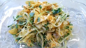 ポテチ・乾燥えのき・さきいかのマヨ和え