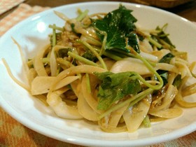 大量消費★三つ葉と新玉葱の簡単デリサラダ