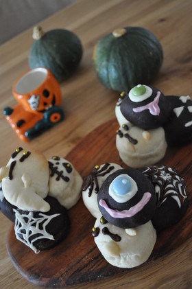 ハロウィンおばけのちぎりパン