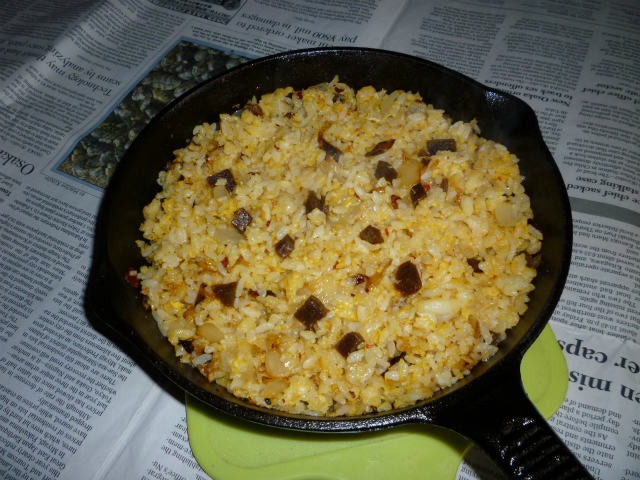 イシスキで新生姜の醤油漬けのパラパラ炒飯の画像