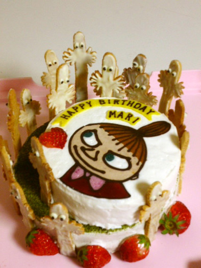 ミイ♥ニョロニョロ　誕生日ケーキデザインの写真