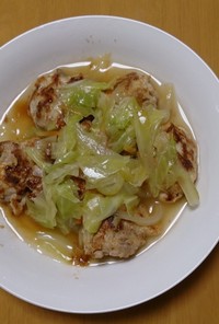 豚小間団子の野菜餡掛けソースかけ