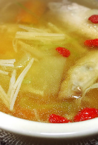 塩糀で参鶏湯スープ
