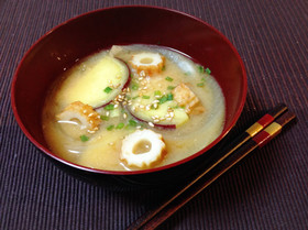 だし入り味噌で簡単*さつまいもの味噌汁